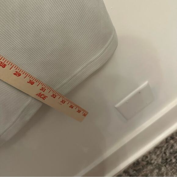 Lululemon Brushed Softstreme Ribbed Zip Flared Pant 32.5" Bone Size 10 NWOT - Picture 10 of 11